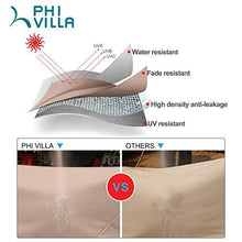 Load image into Gallery viewer, PHI VILLA 15ft Patio Umbrella Double-Sided Outdoor Market Extra Large Umbrella with Crank, Umbrella Base Included (Beige)