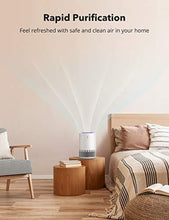 Load image into Gallery viewer, TaoTronics HEPA Air Purifier for Home, Allergens Smoke Pollen Pets Hair, Desktop Air Cleaner with True HEPA Filter, Sleep Mode, Night Light, Odors Dust, Bedroom Office