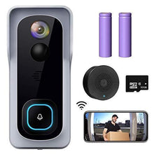 Load image into Gallery viewer, WiFi Video Doorbell Camera, XTU Wireless Doorbell Camera with Chime, 1080P HD, 2-Way Audio, Motion Detection, IP65 Waterproof, Cloud Storage and 32GB SD Card Included