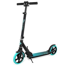 Load image into Gallery viewer, Beleev V5 Scooters for Kids 8 Years and Up , Foldable Kick Scooter 2 Wheel, Quick-Release Folding System, Shock Absorption Mechanism, Large 200mm Wheels Scooters for Adults Teens (Aqua)