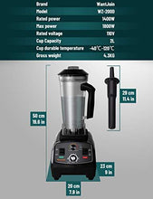 Load image into Gallery viewer, WantJoin Professional Blender, Countertop Blender ,Blender for kitchen Max 1800W High Power Home and Commercial Blender with Timer, Smoothie Maker 2200ml for Crushing Ice, Frozen Dessert, Soup,fish