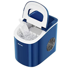 Load image into Gallery viewer, COSTWAY Ice Maker for Countertop, 26LBS/24H Portable & Compact Ice Maker Machine, Ice Cubes Ready in 6 Mins, Electric High Efficiency Express Clear Operation Control Panel with Ice Scoop (Navy)