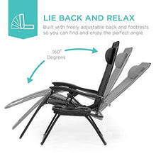 Load image into Gallery viewer, Best Choice Products Set of 2 Adjustable Steel Mesh Zero Gravity Lounge Chair Recliners w/Pillows and Cup Holder Trays, Black