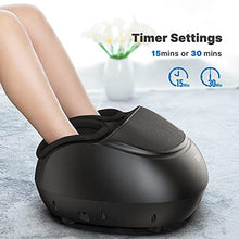 Load image into Gallery viewer, RENPHO Foot Massager Machine with Heat and Remote, Fathers Day Gifts, Shiatsu Deep Kneading, Delivers Relief for Tired Muscles and Plantar Fasciitis, Fits feet up to Men Size 12-Black