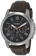Load image into Gallery viewer, Fossil Men's Grant Quartz Leather Chronograph Watch, Color: Brown (Model: FS4813IE)