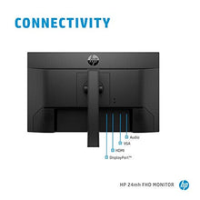 Load image into Gallery viewer, HP 24mh FHD Monitor - Computer Monitor with 23.8-Inch IPS Display (1080p) - Built-In Speakers and VESA Mounting - Height/Tilt Adjustment for Ergonomic Viewing - HDMI and DisplayPort - (1D0J9AA#ABA)