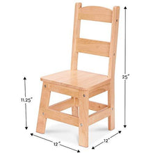 Load image into Gallery viewer, Melissa & Doug Wooden Toy Chest - Natural & Wooden Chair Pair - Natural