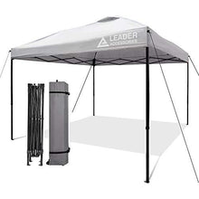 Load image into Gallery viewer, Leader Accessories Pop-Up Canopy Tent 10'x10' Canopy Instant Canopy Straight Leg Shelter with Wheeled Carry Bag, Silver