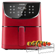 Load image into Gallery viewer, COSORI Air Fryer(100 Recipes, Rack & 4 Skewers) Oilless Oven Cooker 13 Functions, Preheat & Shake Reminder, LED Touch Screen, 3.7 QT, Digital-Burgundy Red