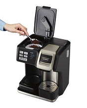 Load image into Gallery viewer, Hamilton Beach FlexBrew Coffee Maker, Single Serve & Full Pot, Compatible with K-Cup Pods or Grounds, Programmable, Includes Permanent Filter, Black (49950C), Silver