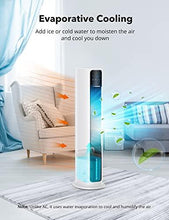 Load image into Gallery viewer, 3-1 Evaporative Air Cooler,1.8 Gal Removable Water Tank 43''Bladeless Tower Fan with Cooling &Humidifying Function,60°Oscillating Swamp Fan,3 Speeds,10H Timer for Room