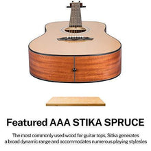 Load image into Gallery viewer, Donner Acoustic Guitar Kit for Beginner Adult Teen Full Size Cutaway Acustica Guitarra Starter Bundle Set with Gig Bag Strap Tuner Capo Pickguard String 4 Picks, Right Hand 41 Inch Natural, DAG-1C