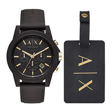 Load image into Gallery viewer, AX ARMANI EXCHANGE Men's Outerbanks Analog-Quartz Watch with Silicone Strap, Black, 21 (Model: AX7105)