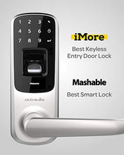 Load image into Gallery viewer, ULTRALOQ UL3 BT 2nd Gen Smart Lock + WiFi Bridge 5-in-1 Keyless Entry Electronic Door Handle, Satin Nickel