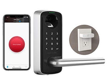 Load image into Gallery viewer, ULTRALOQ Lever The Most Advanced Smart Lock + Bridge WiFi Adaptor, Keyless Entry Bluetooth Fingerprint Digital Keypad Door Lock with Reversible Handle, Works with Alexa, Google Assistant, IFTTT