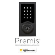 Load image into Gallery viewer, Kwikset 99190-004 Contemporary Premis Touchscreen Keyless Entry Smart Deadbolt Door Lock Works with Apple HomeKit Featuring SmartKey Security, Iron Black