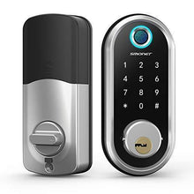 Load image into Gallery viewer, Smart Deadbolt, SMONET Fingerprint Electronic Deadbolt Door Lock with Keypad-Bluetooth Keyless Entry Keypad Smart Deadbolt App Control, Ekeys Sharing, App Monitoring Auto Lock for Homes and Hotel