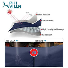 Load image into Gallery viewer, PHI VILLA 15ft Patio Umbrella Double-Sided Outdoor Market Extra Large Umbrella with Crank, Umbrella Base Included (Blue)