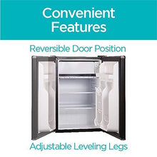 Load image into Gallery viewer, BLACK+DECKER BCRK25B Compact Refrigerator Energy Star Single Door Mini Fridge with Freezer, 2.5 Cubic Feet, Black