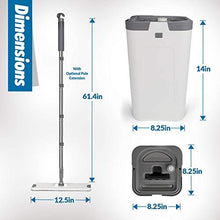 Load image into Gallery viewer, X3 Flat Floor Mop and Bucket Set, Separates Dirty and Clean Water, 3-Chamber Design, Hands Free Home Floor Cleaning, 3 Reusable Microfiber Mop Pads Included