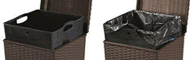 Load image into Gallery viewer, Keter 231478 Large Outdoor Trash Can with Lid Perfect for Backyard Hosting, Patio and Kitchen Use, 15 in. W x 15 in. D x 33.3 in. H, Espresso Brown
