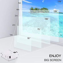 Load image into Gallery viewer, AuKing Mini Projector 2021 Upgraded Portable Video-Projector,55000 Hours Multimedia Home Theater Movie Projector,Compatible with Full HD 1080P HDMI,VGA,USB,AV,Laptop,Smartphone