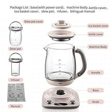Load image into Gallery viewer, Bear YSH-C18R1 Health- Care Beverage Tea Maker and Kettle, Durable 316 Stainless Steel & Glass Brew Cooker Master,8-in-1 Programmable, 4 Range Temperature Warming Function,1.8L,Pink