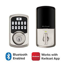 Load image into Gallery viewer, Kwikset 99420-001 Aura Bluetooth Programmable Keypad Door Lock Deadbolt Featuring SmartKey Security, Satin Nickel