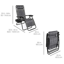 Load image into Gallery viewer, Best Choice Products Set of 2 Adjustable Steel Mesh Zero Gravity Lounge Chair Recliners w/Pillows and Cup Holder Trays, Gray