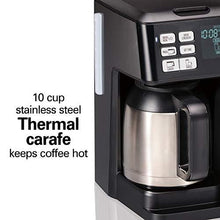 Load image into Gallery viewer, Hamilton Beach FlexBrew Thermal Coffee Maker, Single Serve & Full Pot, Compatible with K-Cup Pods or Grounds, Programmable, Black and Stainless (49966)