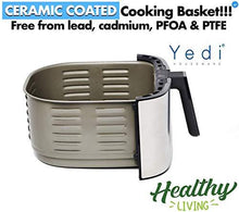 Load image into Gallery viewer, Yedi Evolution Air Fryer, 6.8 Quart, Stainless Steel, Ceramic Cooking Basket, with Deluxe Accessory Kit and Recipe Book