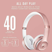 Load image into Gallery viewer, Beats Solo3 Wireless On-Ear Headphones - Apple W1 Headphone Chip, Class 1 Bluetooth, 40 Hours of Listening Time, Built-in Microphone - Rose Gold (Latest Model)