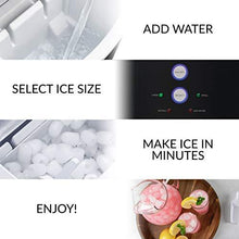 Load image into Gallery viewer, Igloo ICEB33BK Large-Capacity Automatic Portable Electric Countertop Ice Maker Machine, 33 Pounds in 24 Hours, 9 Ice Cubes Ready in 7 minutes, With Ice Scoop and Basket, Black