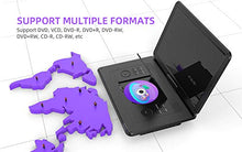 Load image into Gallery viewer, 17.5" Portable DVD Player with 15.6" Large HD Screen, 6 Hours Rechargeable Battery, Support USB/SD Card/Sync TV and Multiple Disc Formats, High Volume Speaker,Black