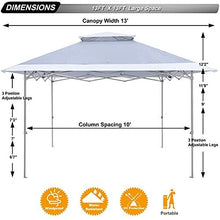 Load image into Gallery viewer, ABCCANOPY 13x13 Canopy Tent Instant Shelter Pop Up Canopy 169 sq.ft Outdoor Sun Shade, Gray