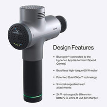 Load image into Gallery viewer, Hypervolt Bluetooth, Featuring Quiet Glide Technology - Handheld Percussion Massage Gun | 3 Speeds, 5 Interchangeable Heads | Helps Relieve Sore Muscles and Stiffness (Hypervolt w/ Bluetooth)