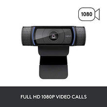 Load image into Gallery viewer, Logitech C920x HD Pro Webcam, Full HD 1080p/30fps Video Calling, Clear Stereo Audio, HD Light Correction, Works with Skype, Zoom, FaceTime, Hangouts, PC/Mac/Laptop/Macbook/Tablet - Black