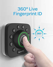 Load image into Gallery viewer, ULTRALOQ Smart Lock U-Bolt Pro + Bridge WiFi Adaptor, 6-in-1 Keyless Entry Door Lock with WiFi, Bluetooth, Biometric Fingerprint and Keypad, Smart Door Lock Front Door, Deadbolt Lock Edition