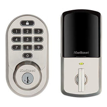Load image into Gallery viewer, Kwikset 99380-001 Halo Wi-Fi Smart Lock Keyless Entry Electronic Keypad Deadbolt Featuring SmartKey Security, Satin Nickel