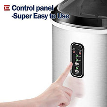 Load image into Gallery viewer, Euhomy Ice Maker Machine Countertop, 26 lbs in 24 Hours, 9 Cubes Ready in 6 Mins, Electric ice maker and Compact potable ice maker with Ice Scoop and Basket. Perfect for Home/Kitchen/Office.(Sliver)