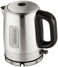 Load image into Gallery viewer, BLACK+DECKER BCRK17W Compact Refrigerator Energy Star Single Door Mini Fridge with Freezer, 1.7 Cubic Ft. & AmazonBasics Stainless Steel Portable Fast, Electric Hot Water Kettle, 1 Liter, Silver