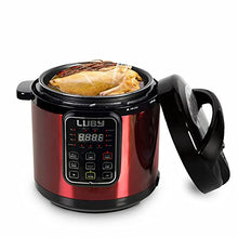 Load image into Gallery viewer, Luby Electric Pressure Cooker 6 Qt,17 Smart Programmable,Slow Cooker Yogurt Maker Rice Cooker Saute Steamer Egg Cooker Sous Vide Warmer,Red (GT606)