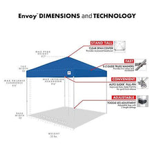 Load image into Gallery viewer, E-Z UP ENV3WH10RB, 10' x 10', Roller Bag, 4-Piece Spike Set, Recreational Grade Royal Blue Top NEW Envoy EZ UP Instant Canopy Shelter Tent, 10' by 10'