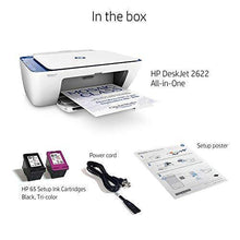 Load image into Gallery viewer, HP DeskJet 2622 All-in-One Compact Printer, Works with Alexa - White (V1N07A)