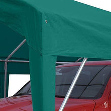 Load image into Gallery viewer, Peaktop Outdoor 10 x 20 ft Upgraded Heavy Duty Carport Car Canopy Portable Garage Tent Boat Shelter with Reinforced Triangular Beams and 4 Weight Bags,Green