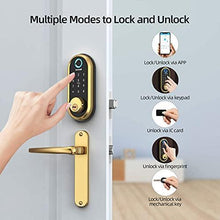 Load image into Gallery viewer, hornbill Smart Lock Deadbolt, Fingerprint Door Lock with Touchscreen Keypad, Bluetooth Electronic Keyless Entry Door Lock, Featuring Auto Lock, APP Control, Works with Alexa, Google Assistant