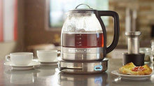 Load image into Gallery viewer, KitchenAid KEK1322SS Electric Glass Tea Kettle, 1.5 L, Stainless Steel