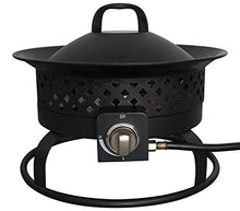 Load image into Gallery viewer, Bond Manufacturing 67836 54,000 BTU Aurora Camping, Backyard, Tailgating, Hunting and Patio. Locking Lid & Carry Handle Portable Steel Propane Gas Fire Pit Outdoor Firebowl, 18.5", Bronze