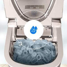 Load image into Gallery viewer, Prime Home Direct Ice Makers Countertop - Ice Maker Machine for Counter top Makes Ice Cubes in 8 Minutes, 26 Lbs of Ice in 24 Hrs - Ice Machine includes Scoop and Basket - Portable Ice Maker - Silver