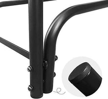 Load image into Gallery viewer, Amagabeli 4ft Firewood Rack Outdoor Log Rack Holder Fireplace Heavy Duty Wood Stacker Patio Deck Metal Kindling Logs Storage Stand Steel Tubular Wood Pile Racks Outside Accessories Black without Cover